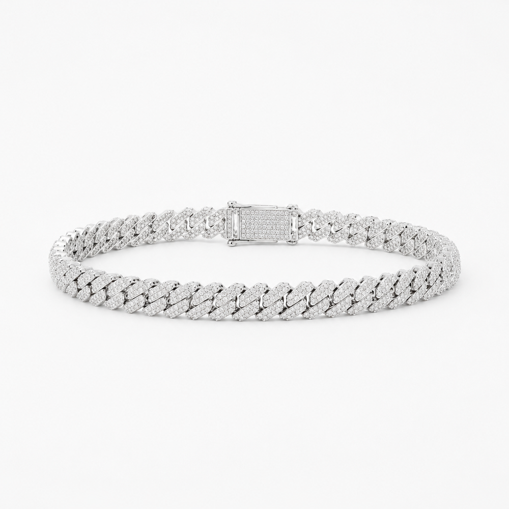 Moissanite Bracelet – Ice Cuban 6mm