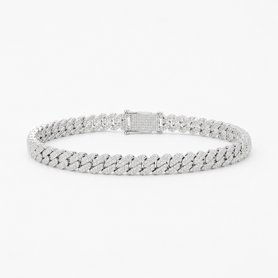 Moissanite Bracelet – Ice Cuban 6mm