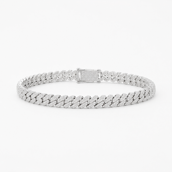 Moissanite Bracelet – Ice Cuban 6mm