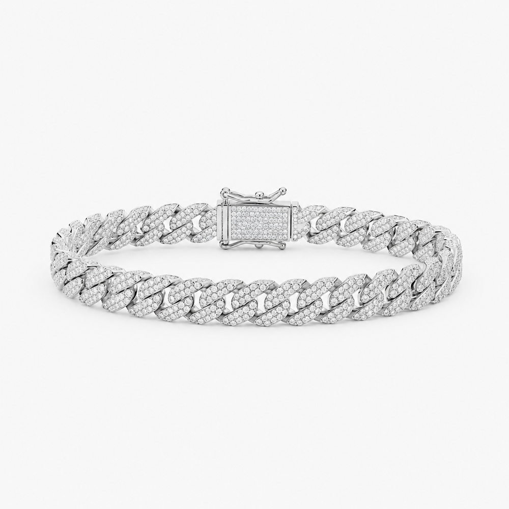 Moissanite Bracelet – Diamond Cuban 7mm