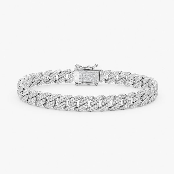 Moissanite Bracelet – Diamond Cuban 7mm