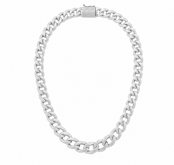 Moissanite Chain – Ice Cuban 15mm