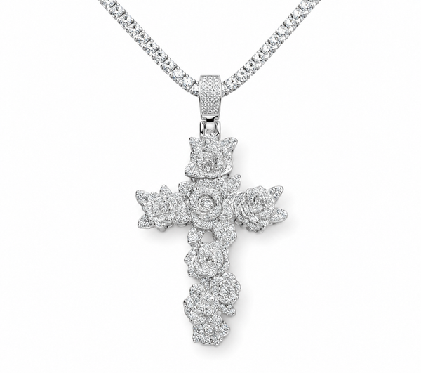 Moissanite Pendant – Iced Cross
