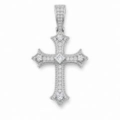 Moissanite Pendant – Royal Cross