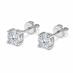Moissanite Earrings – Princess Studs