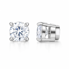 Moissanite Earrings – Classic Round Studs