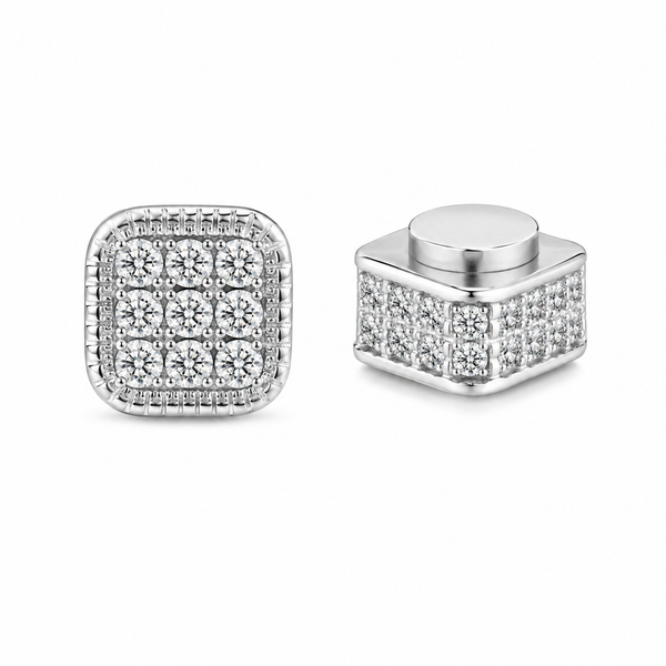 Moissanite Earrings – Ice Cube Studs