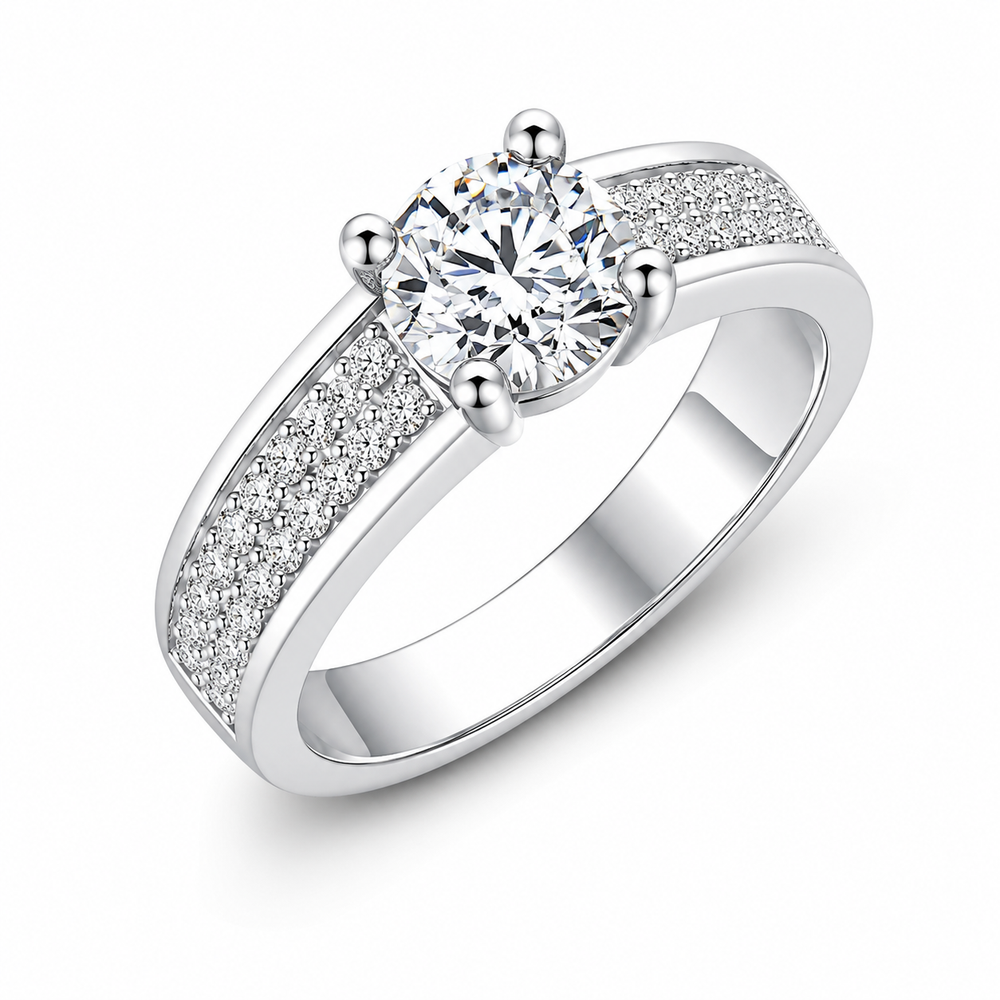 Moissanite Ring – Royal Pave