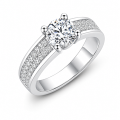 Moissanite Ring – Royal Pave