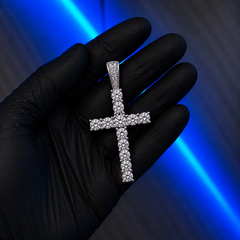 Moissanite Pendant – Tennis Cross