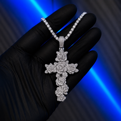 Moissanite Pendant – Iced Cross