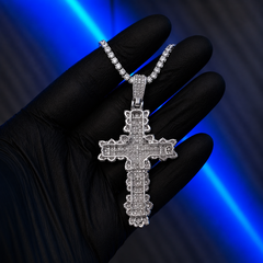 Moissanite Pendant – Iced Cross