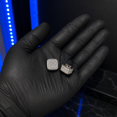 Moissanite Earrings – Ice Cube Studs